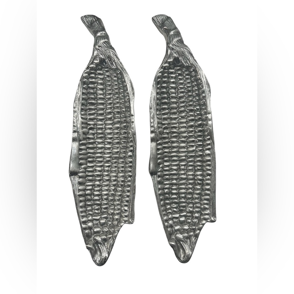 Bruce Fox Design cast aluminum corn cob dishes set of 2